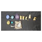 Easter Bunny and Decorative Egg Figurine Collection
