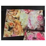 Collection of Floral and Velvet Fabric Pieces