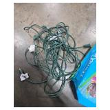 Set of Green Outdoor Extension Cords with Reusable Tote Bag