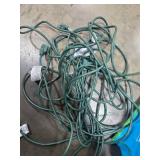 Set of Green Outdoor Extension Cords with Reusable Tote Bag