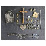Assorted Vintage Jewelry, Religious Items, and Fast & Furious Dog Tag Set