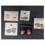 Assorted Vintage Costume Jewelry Lot with Bracelets and Clip-On Earrings - display not inc