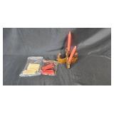Holiday Decor Lot with Artificial Florals, Candles, Wooden Christmas Trees, and Garland