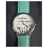 Lot of 2 Wristwatches - Lorus Mickey Mouse and Novelty Quote Watch