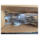 Set of Vintage Silverplate Flatware Including Knives and Forks