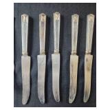 Set of Vintage Silverplate Flatware Including Knives and Forks
