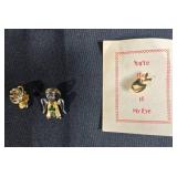 Vintage and Costume Jewelry Collection Including Earrings and Pins
