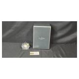Waterford Crystal Starburst Desk Clock with Box and Paperwork