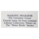 Majestic Migrator The Canadian Goose Limited Edition Collector Plate