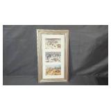 Framed Set of 3 Les Kouba Pheasant Art Prints 24x14 Inch