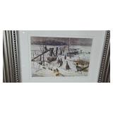 Framed Set of 3 Les Kouba Pheasant Art Prints 24x14 Inch