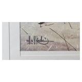 Framed Set of 3 Les Kouba Pheasant Art Prints 24x14 Inch