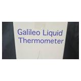 Galileo Liquid Thermometer with Multicolor Spheres and Original Box