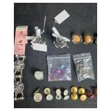 Assorted Vintage Jewelry Collection Including Trifari Bracelet and Leaf Necklace - display not inc