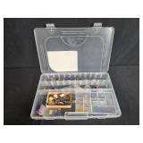Jewelry Making Lot with Beads, Findings, and Compartment Organizers - display not inc