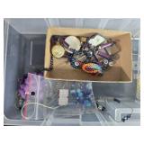 Jewelry Making Lot with Beads, Findings, and Compartment Organizers - display not inc