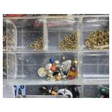 Beading and Jewelry Making Supply Lot with Tray - Jump Rings, Swarovski Crystals, Cord, Assorted Beads