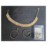 Assorted Fashion Jewelry Lot with Necklaces, Bracelets, and Earrings - display not inc