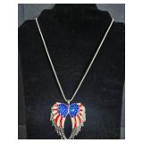 Collection of Costume Jewelry with Americana Necklace and Earrings - displays not inc