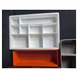 Collection of 5 Plastic Drawer Organizers and Trays