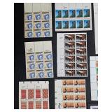 Collection of Unused U.S. Postage Stamp Sheets and Blocks