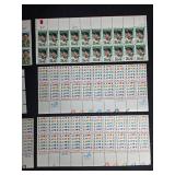 Collection of US Postage Stamp Sheets Assorted Designs