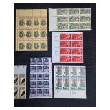 Collection of Unused Vintage US Postage Stamp Sheets and Blocks
