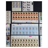 Collection of Unused US Postage Stamp Sheets with Stamp Collecting Guide