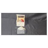 Silvestri Holiday Ornament in Box and Metal Envelope Wall Pocket