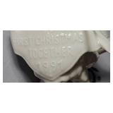 Lladro First Christmas Together 1991 Porcelain Birds Ornament with Box