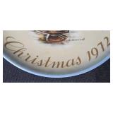 Set of 4 Collector Plates - Hummel Christmas 1972, 1974, 1975 & Hand-Painted Floral