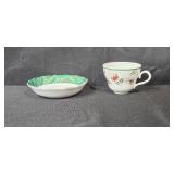 Bavaria Decor and Porcelain Collection with Sled Photo Frame, Ceramic Tree, and Winterling Cup and Saucer