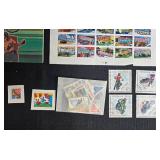 Collection of US and International Postage Stamps with Albums and Sheets