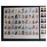 Collection of US and International Postage Stamps with Albums and Sheets