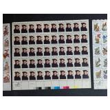 Collection of US and International Postage Stamps with Albums and Sheets