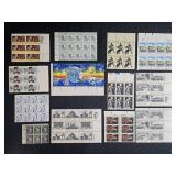 Large Collection of Vintage US Postage Stamp Sheets and Blocks