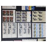 Large Collection of Vintage US Postage Stamp Sheets and Blocks