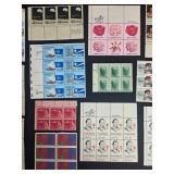 Large Collection of Vintage US Postage Stamp Sheets and Blocks