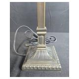 Tiffany-Style Stained Glass Table Lamp with Metal Base