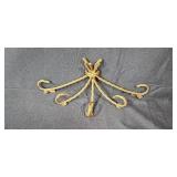 Decorative Rustic Metal Wall Hooks with Animal Motifs and Glass Shelf