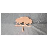 Decorative Rustic Metal Wall Hooks with Animal Motifs and Glass Shelf