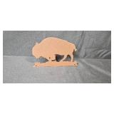 Decorative Rustic Metal Wall Hooks with Animal Motifs and Glass Shelf
