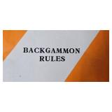 Vintage Backgammon Set in Faux Leather Case with Accessories