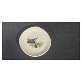 Home Decor Assortment with Bird Plates, Dale Tiffany Favrile Glass, and Ceramic Mug