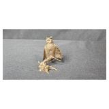 Avon American Wildlife Bronze Collection Figurines with Boxes - Great Horned Owl and Ring-Necked Pheasant