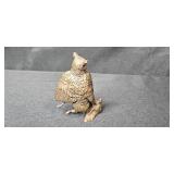 Avon American Wildlife Bronze Collection Figurines with Boxes - Great Horned Owl and Ring-Necked Pheasant