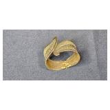 Lot of Vintage and Costume Jewelry Items Including Bracelets, Brooch, and Bangle