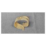 Lot of Vintage and Costume Jewelry Items Including Bracelets, Brooch, and Bangle