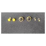 Vintage and Modern Jewelry Lot with Earrings, Bracelet, Pins and Case