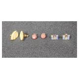 Vintage and Modern Jewelry Lot with Earrings, Bracelet, Pins and Case